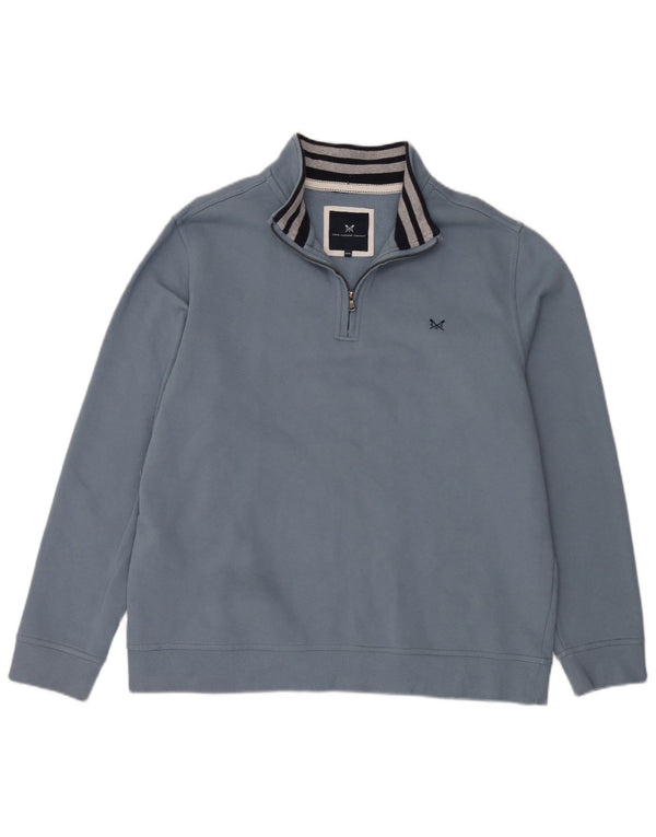 Crew Clothing Męska bluza z zamkiem błyskawicznym, 3XL, niebieska bawełna