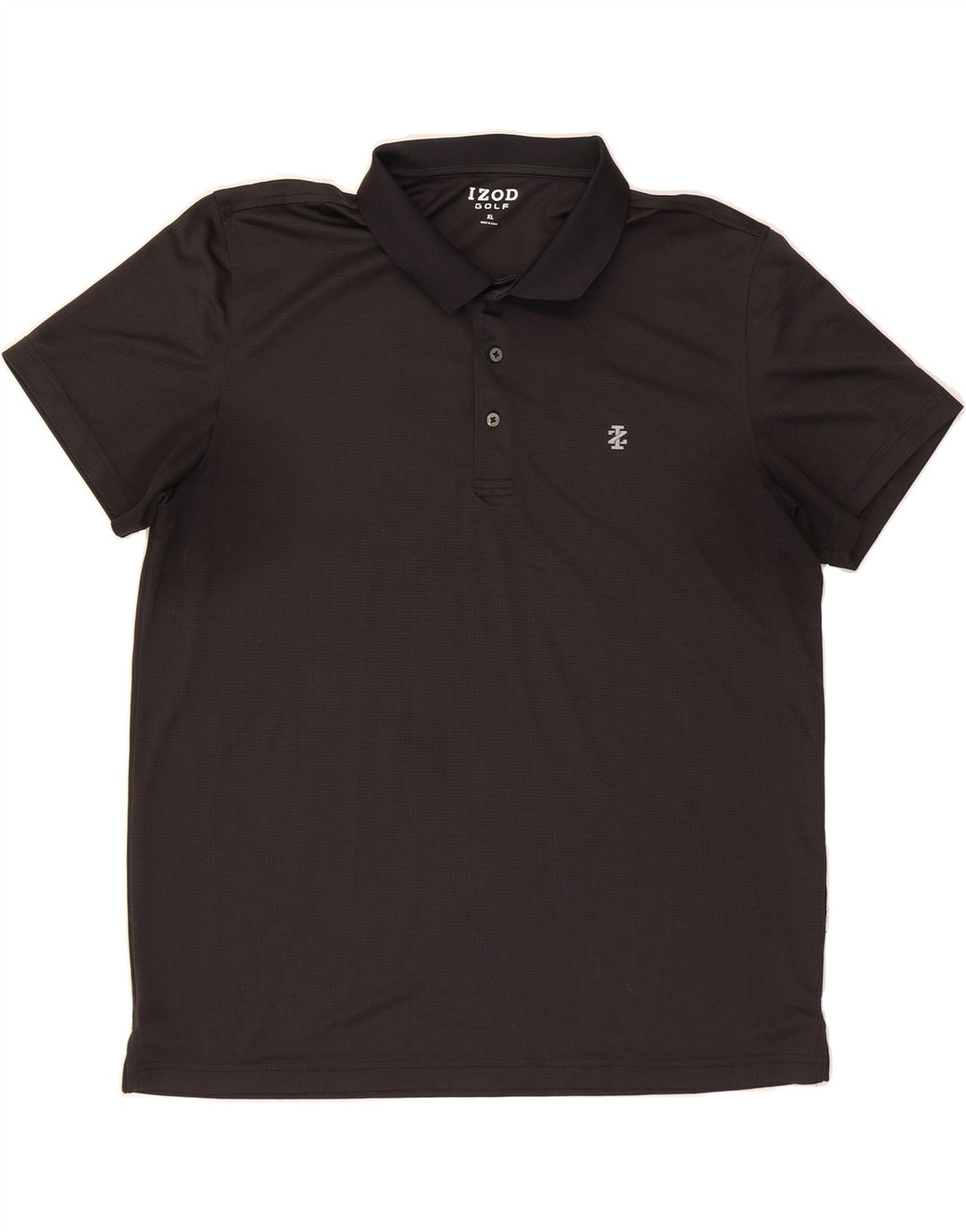 IZOD Mens Polo Shirt XL Black Polyester Vintage Izod and Second-Hand Izod from Messina Hembry 