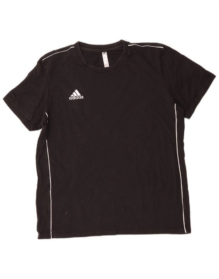 Adidas Męski T-shirt Top Duży Czarny Bawełniany