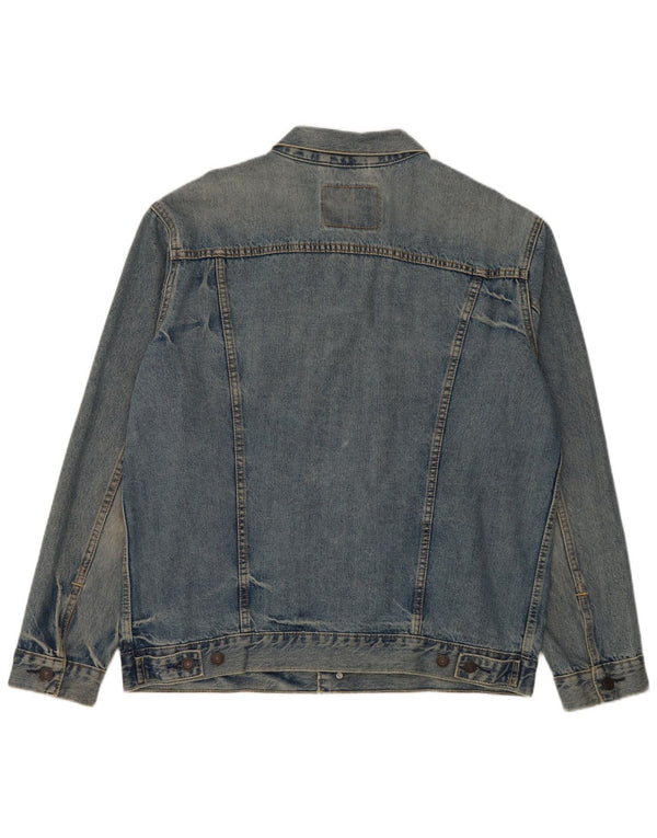 Męska kurtka dżinsowa Levi's UK 42 XL, niebieska, bawełniana