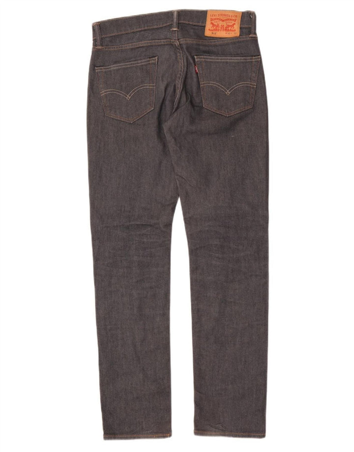 Męskie jeansy Levi's 511 Slim W30 L32 Szara bawełna