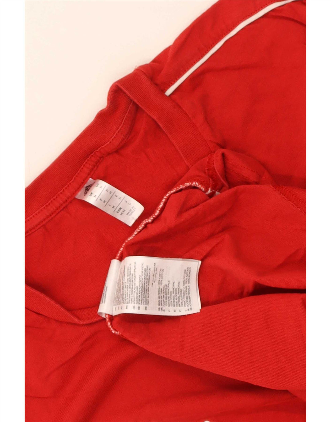 Adidas Męski T-Shirt Średni Czerwony Bawełniany