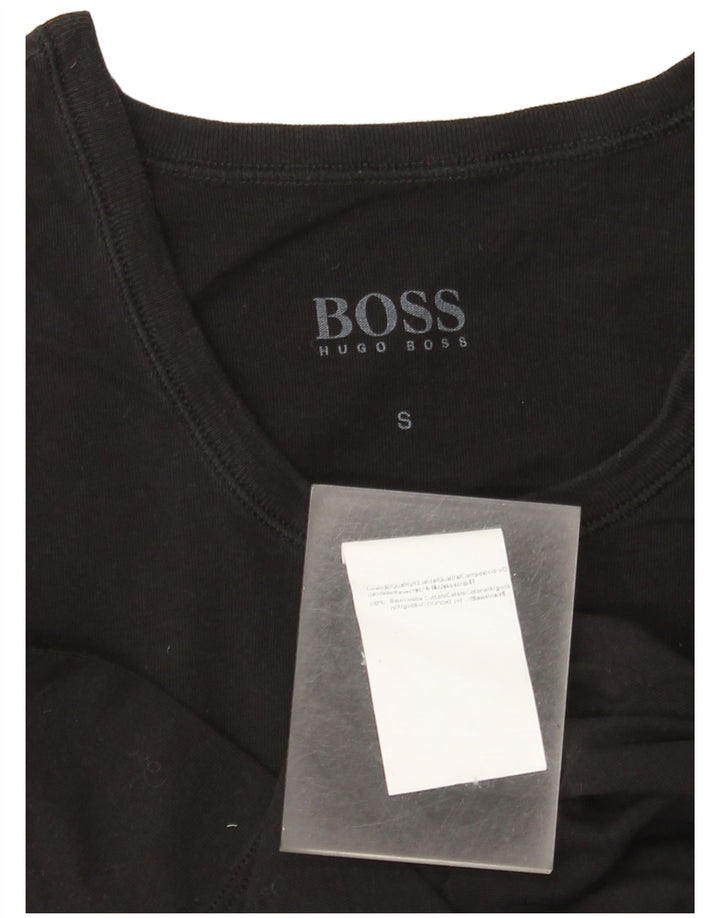 T-shirt męski Hugo Boss, mały, czarny, bawełniany