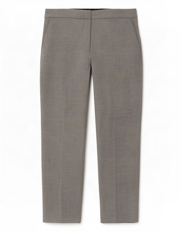 Damskie proste spodnie chino Zara XL W32 L28 Szara wiskoza z blokami kolorów