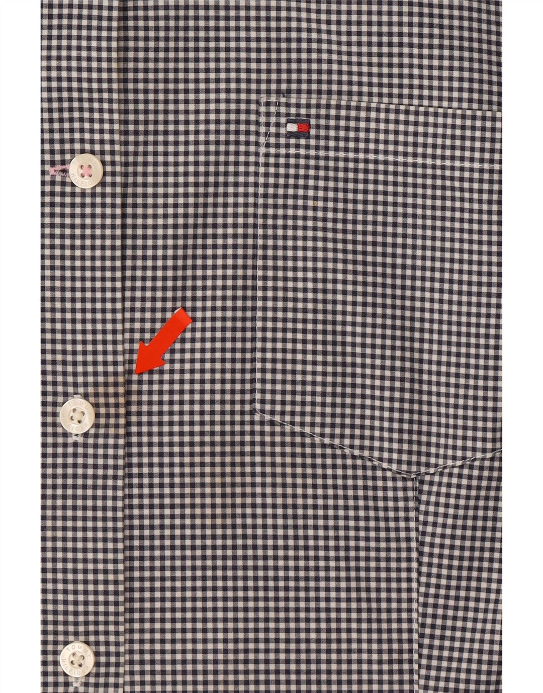 TOMMY HILFIGER Womens Shirt US 14 XL Black Gingham Cotton Vintage Tommy Hilfiger and Second-Hand Tommy Hilfiger from Messina Hembry 