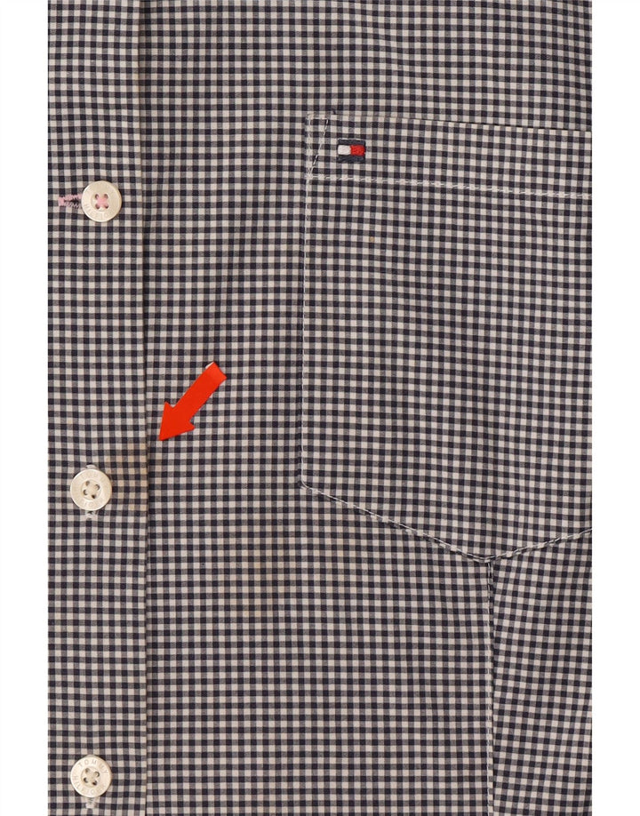 TOMMY HILFIGER Womens Shirt US 14 XL Black Gingham Cotton Vintage Tommy Hilfiger and Second-Hand Tommy Hilfiger from Messina Hembry 