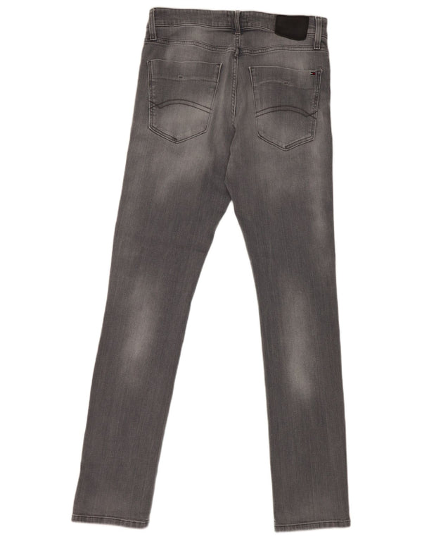 Męskie jeansy slim fit Tommy Hilfiger W33 L34 Szara bawełna