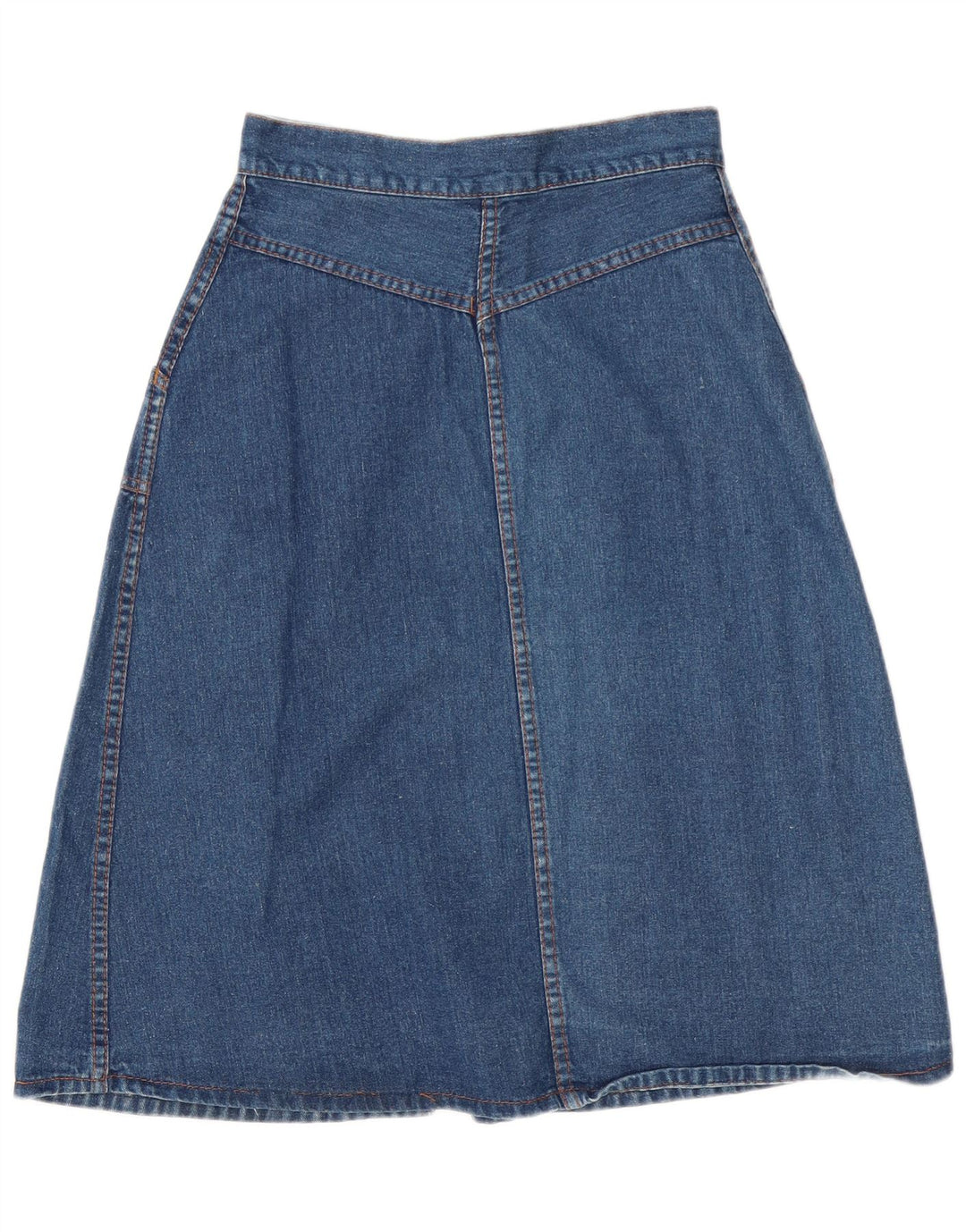 Vintage damska spódnica Maxi Denim o linii A W28 średni niebieski
