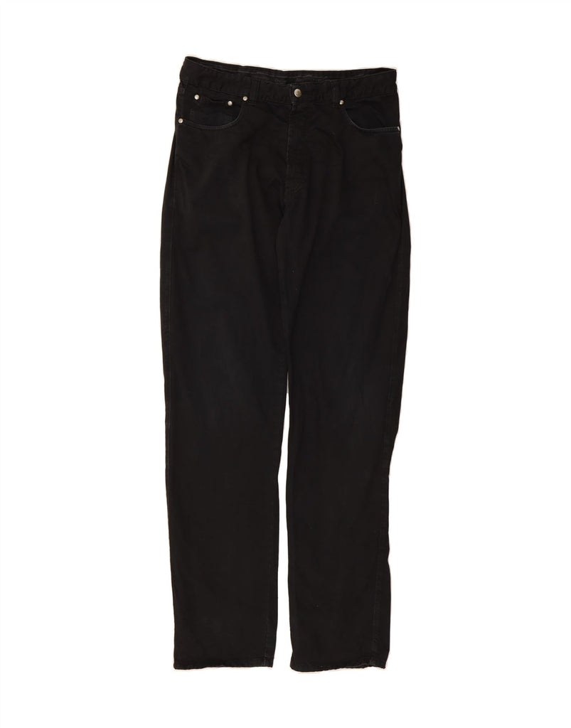 ERMENEGILDO ZEGNA Mens Straight Casual Trousers W34 L37 Black Vintage Ermenegildo Zegna and Second-Hand Ermenegildo Zegna from Messina Hembry 