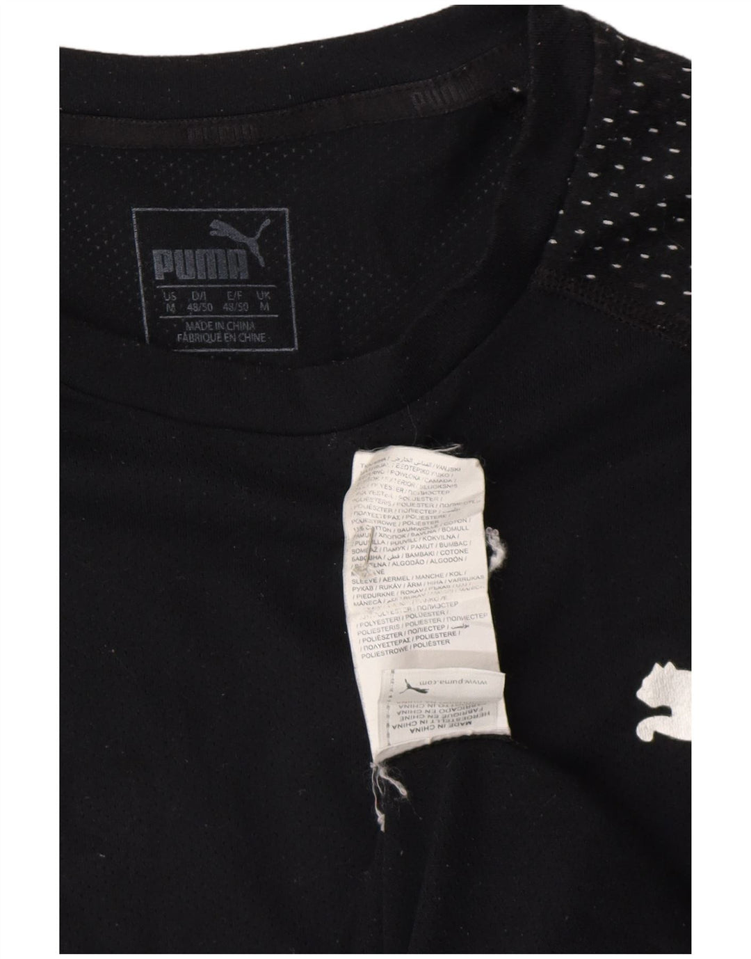 Męska koszulka Puma Top, średni czarny poliester