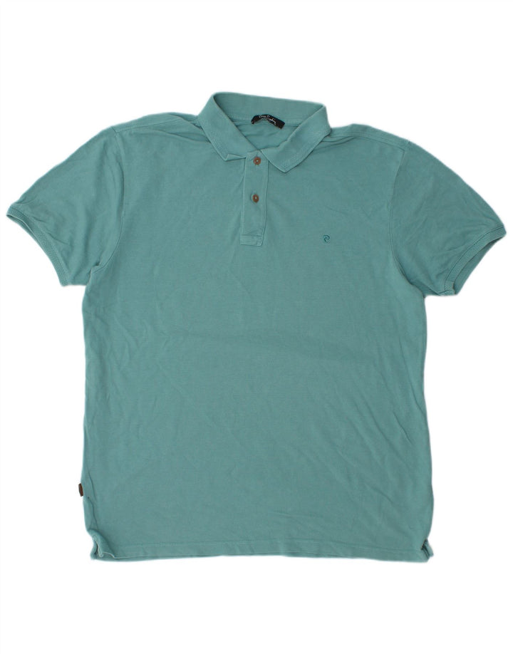 Męska koszulka polo Pierre Cardin, duża, turkusowa, bawełniana