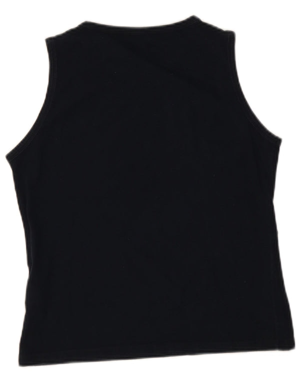Damska kamizelka Fred Perry Crop Top UK 12, średnia czarna bawełna