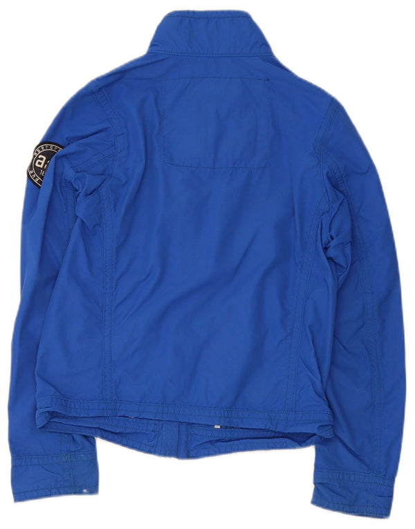 Kurtka bomberka chłopięca Abercrombie & Fitch, duża, niebieska, nylonowa, 7-8 lat