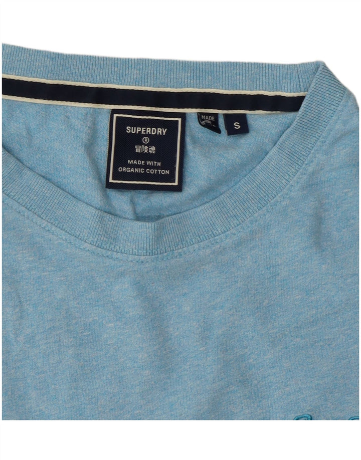 T-shirt męski Superdry, mały, niebieski, bawełniany