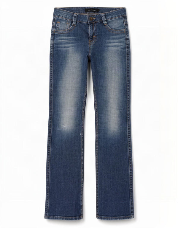 Damskie jeansy Calvin Klein Bootcut US 4 Small W29 L31 Niebieskie bawełniane
