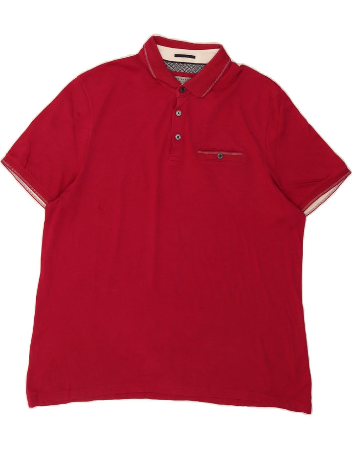TED BAKER Mens Polo Shirt Size 5 XL Red Cotton Vintage Ted Baker and Second-Hand Ted Baker from Messina Hembry 
