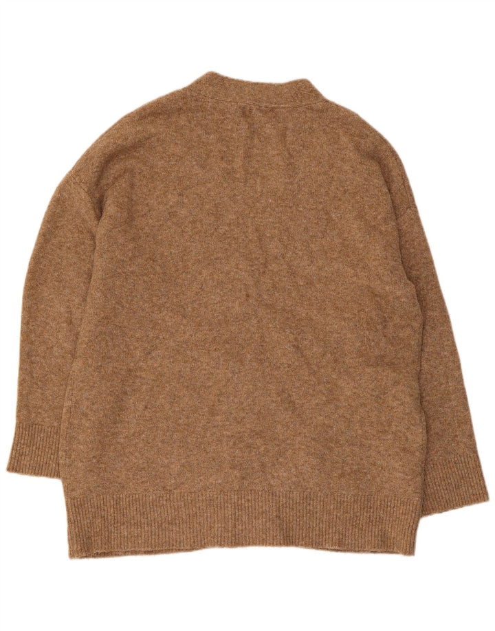 Damski sweter oversize Zara UK 14 Średni Beż Akryl