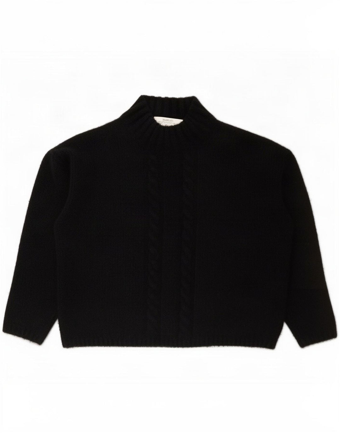 Sweter damski St. Bernard z golfem UK 14, duży, czarny, wełniany