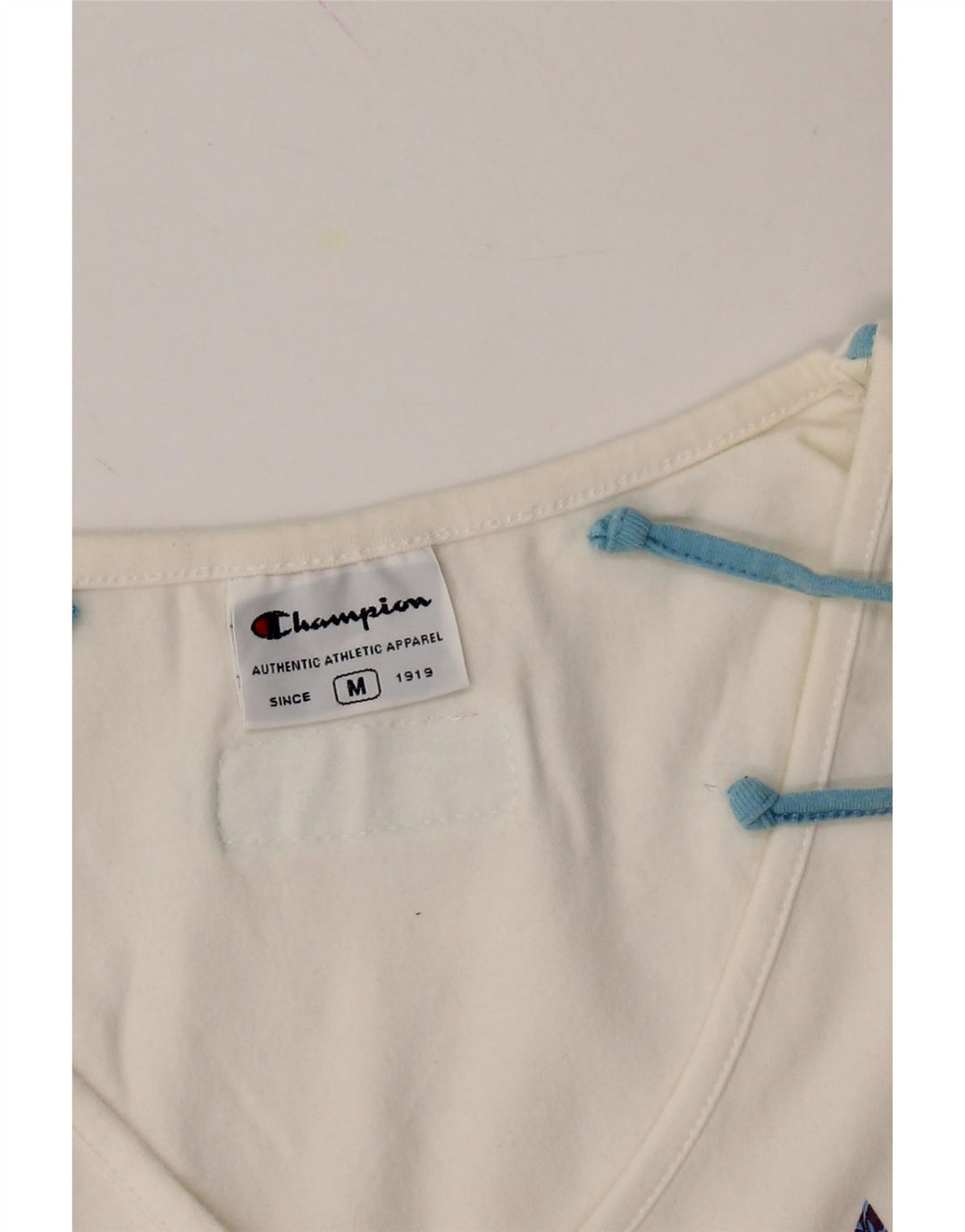 CHAMPION Womens Vest Top UK 12 Medium White Cotton Vintage Champion and Second-Hand Champion from Messina Hembry 