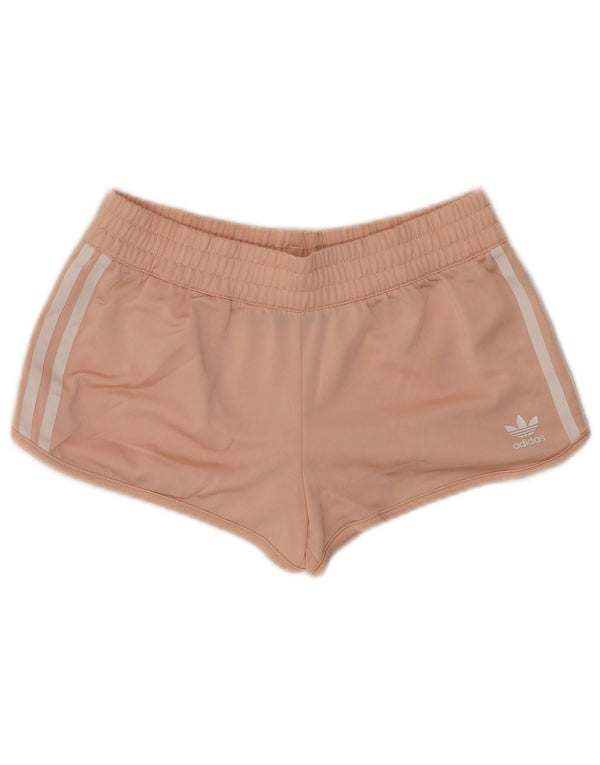 Damskie spodenki sportowe Adidas UK 10, małe, różowe, poliestrowe