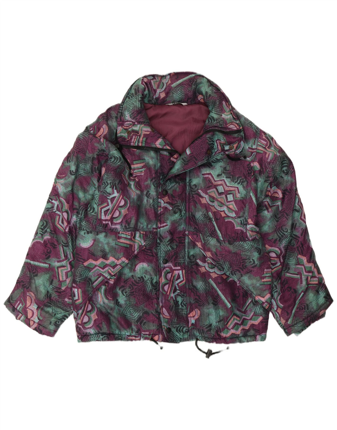 Męska kurtka wiatrówka Brugi z abstrakcyjnym wzorem UK 42 XL, wielokolorowa