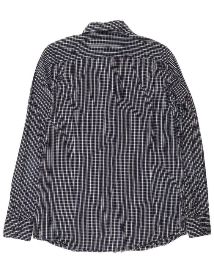 Koszula męska Massimo Dutti, duża, bawełniana w granatową kratę