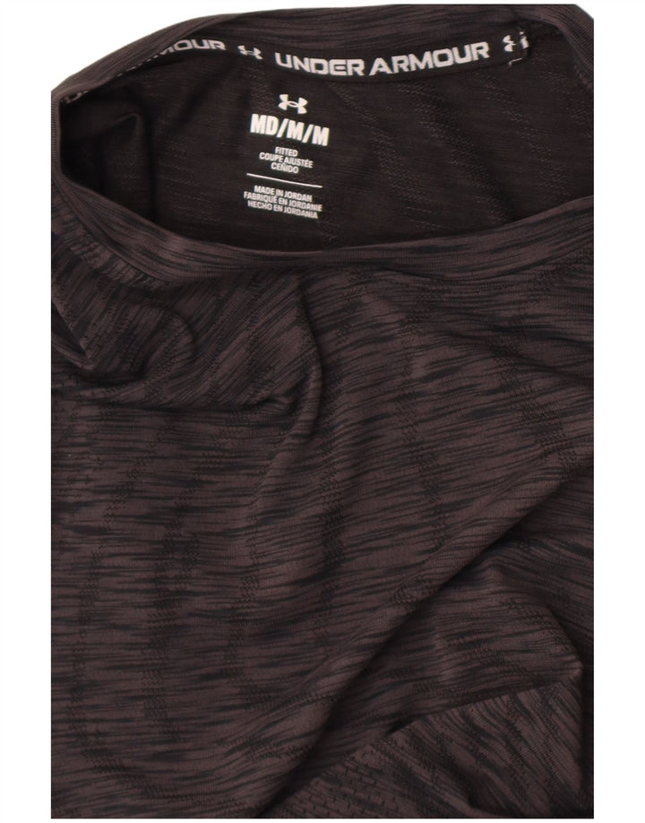Męski dopasowany t-shirt Under Armour, średni, czarny, nakrapiany