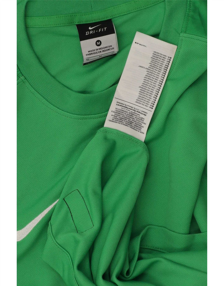 Męska koszulka Nike Dri Fit z długim rękawem, poliestrowa w kolorze średniej zieleni