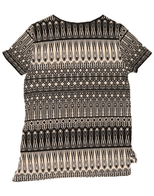 T-shirt damski Oasis Top UK 10, mały, czarny, geometryczny