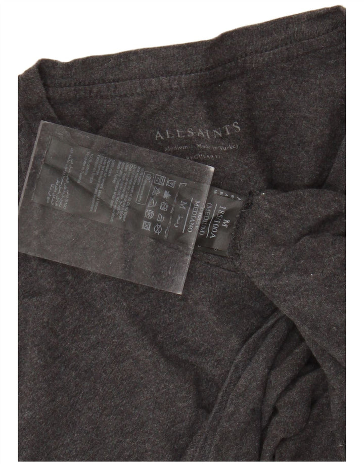 T-shirt damski ALL SAINTS Top UK 14, średnioszary, bawełniany