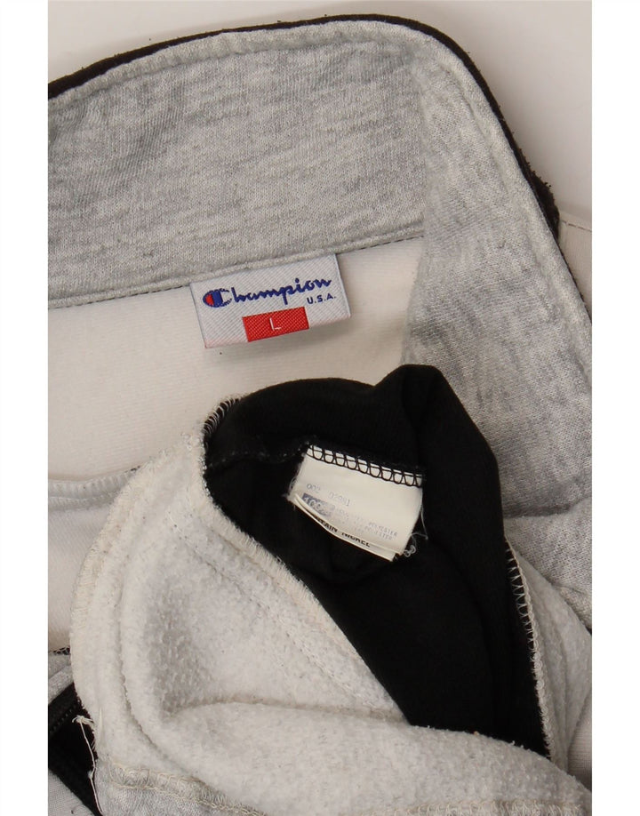 Męska kurtka dresowa Champion Graphic, duża, czarna, sportowa z blokami kolorów