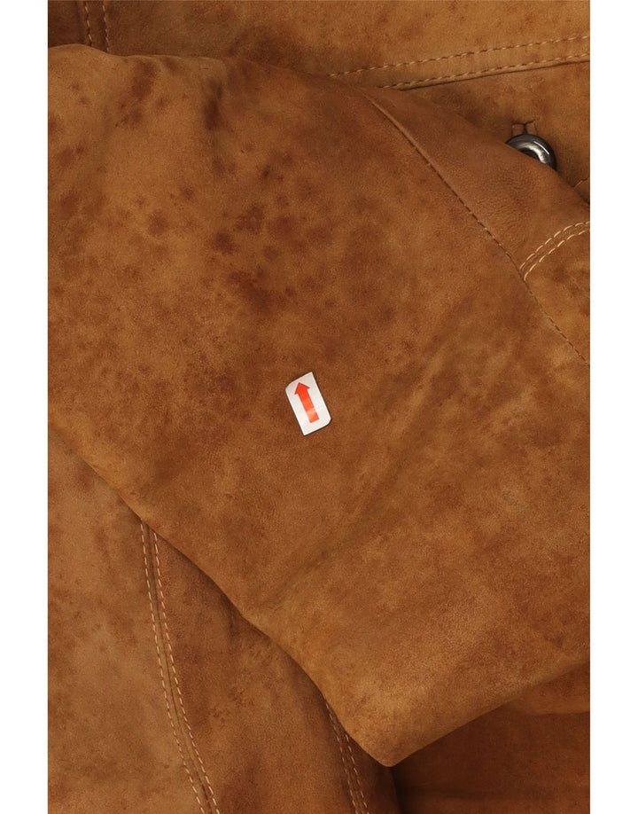 Vintage męska zamszowa kurtka bomber UK 38 średni brąz