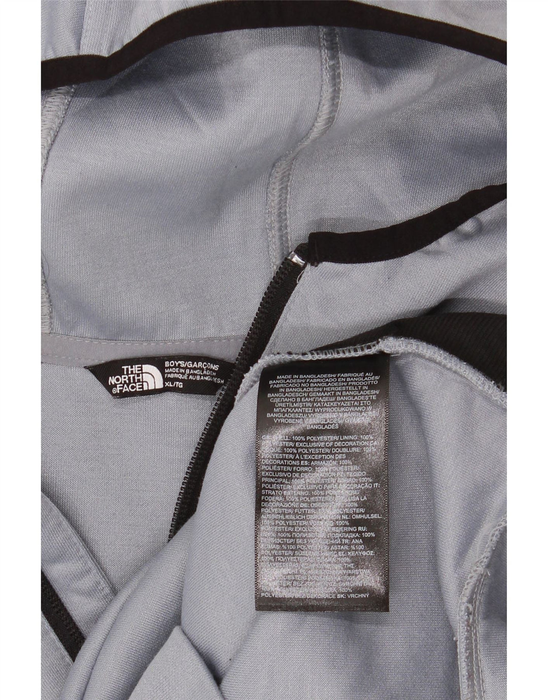 Chłopięcy sweter z kapturem i zamkiem błyskawicznym THE NORTH FACE 14-15 lat XL, szary