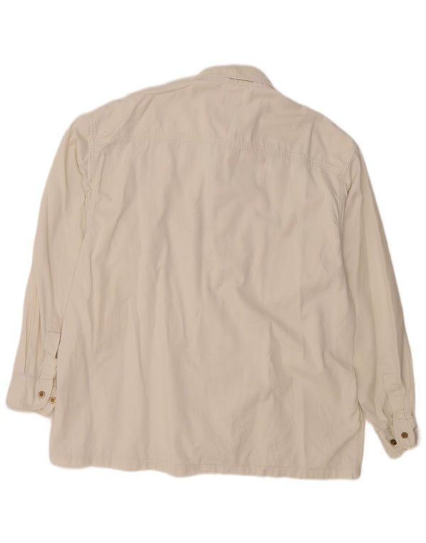 Męska koszula dżinsowa Berto Lucci XL, biała, bawełniana