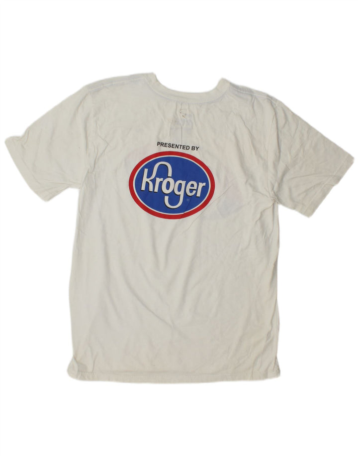 Damska koszulka z grafiką NIKE Top UK 14 Średnia biała bawełna