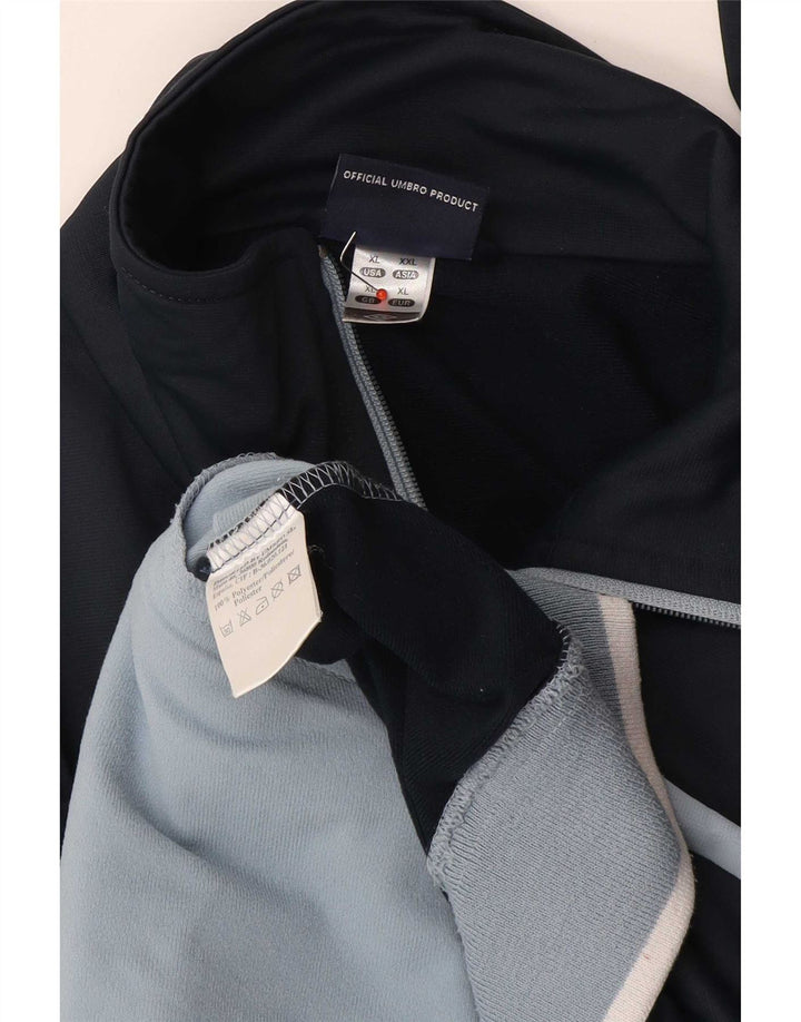 Damska kurtka dresowa Umbro UK 18 XL, granatowa, z blokami kolorów, poliestrowa