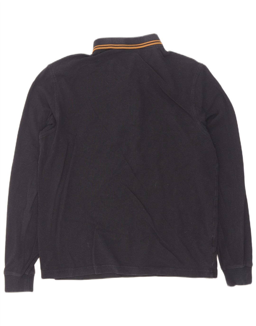 Męska koszulka polo Fred Perry z długim rękawem, średnia, granatowa, bawełniana w paski