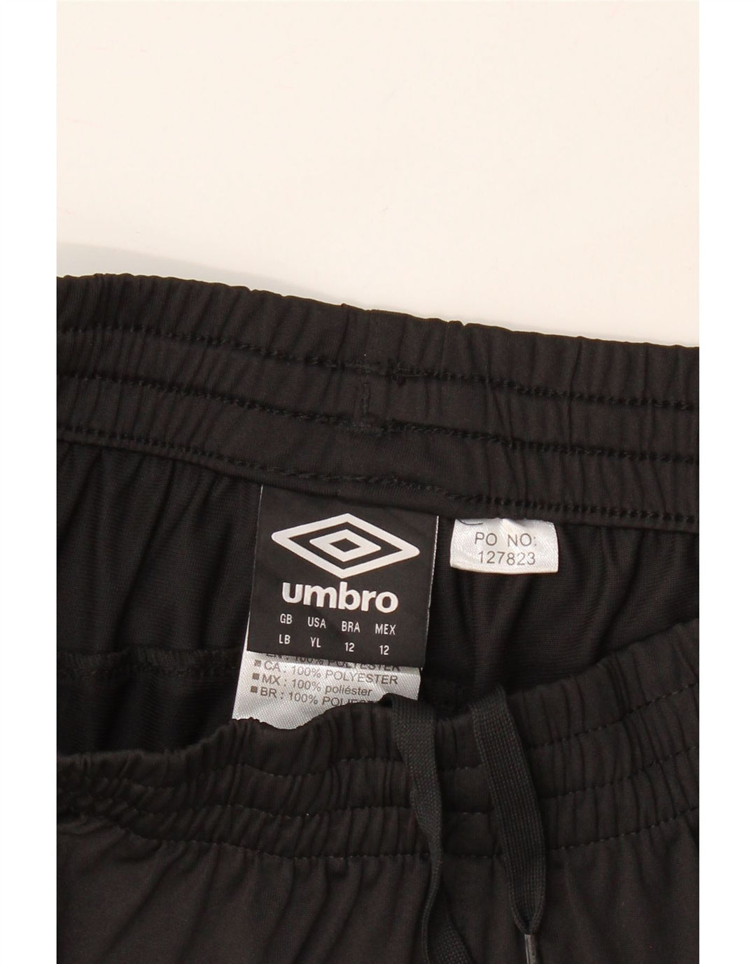 UMBRO Boys Sport Shorts 11-12 Years Black Polyester Vintage Umbro and Second-Hand Umbro from Messina Hembry 