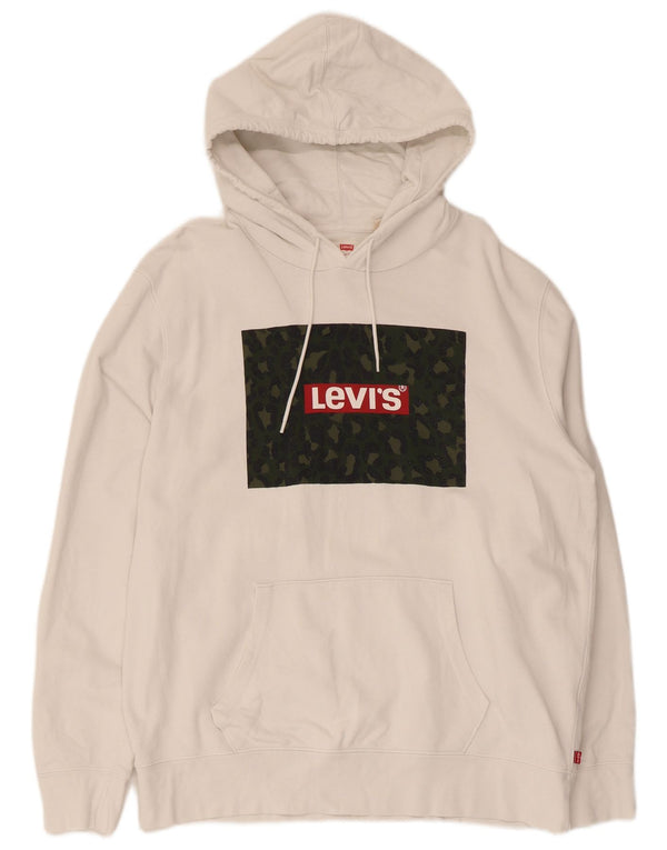 Damski sweter z kapturem Levi's UK 14, duży biały nadruk zwierzęcy