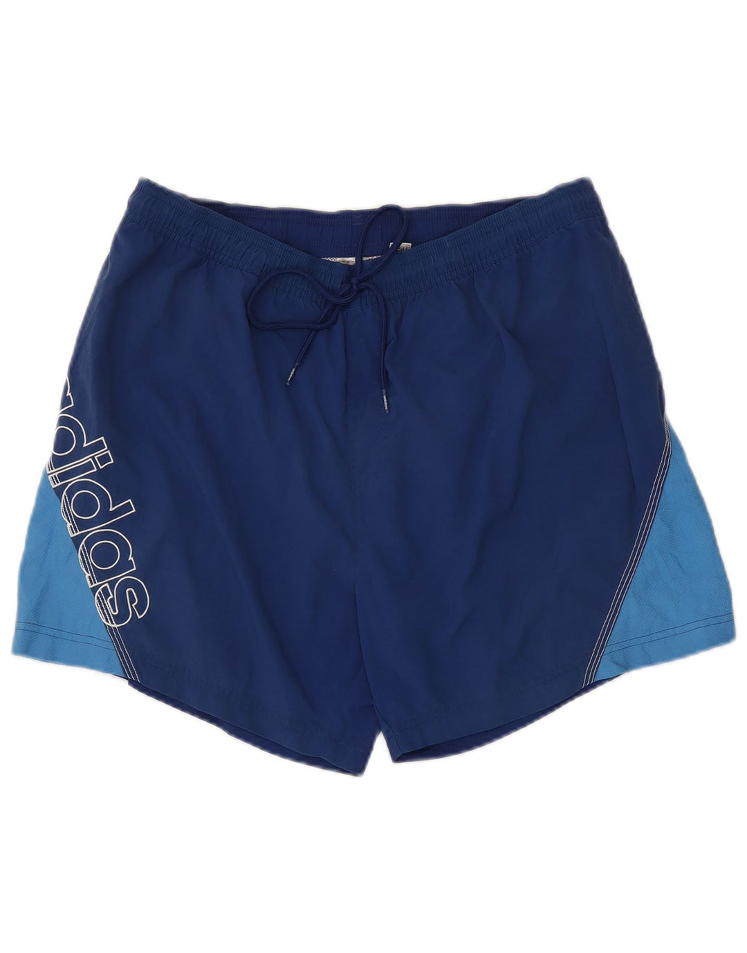 Męskie spodenki kąpielowe Adidas Graphic, duże, niebieskie, z blokami kolorów, poliamidowe