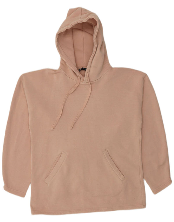 Damski sweter oversize z kapturem Zara UK 10, mały, różowy