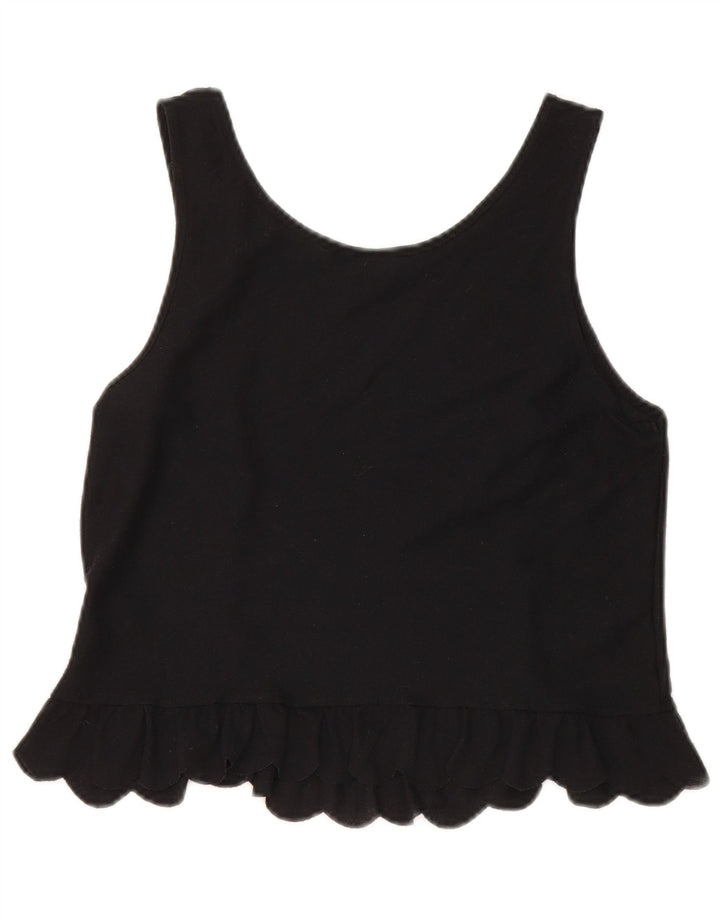 Topshop damska kamizelka Top UK 8, mała, czarna, poliester