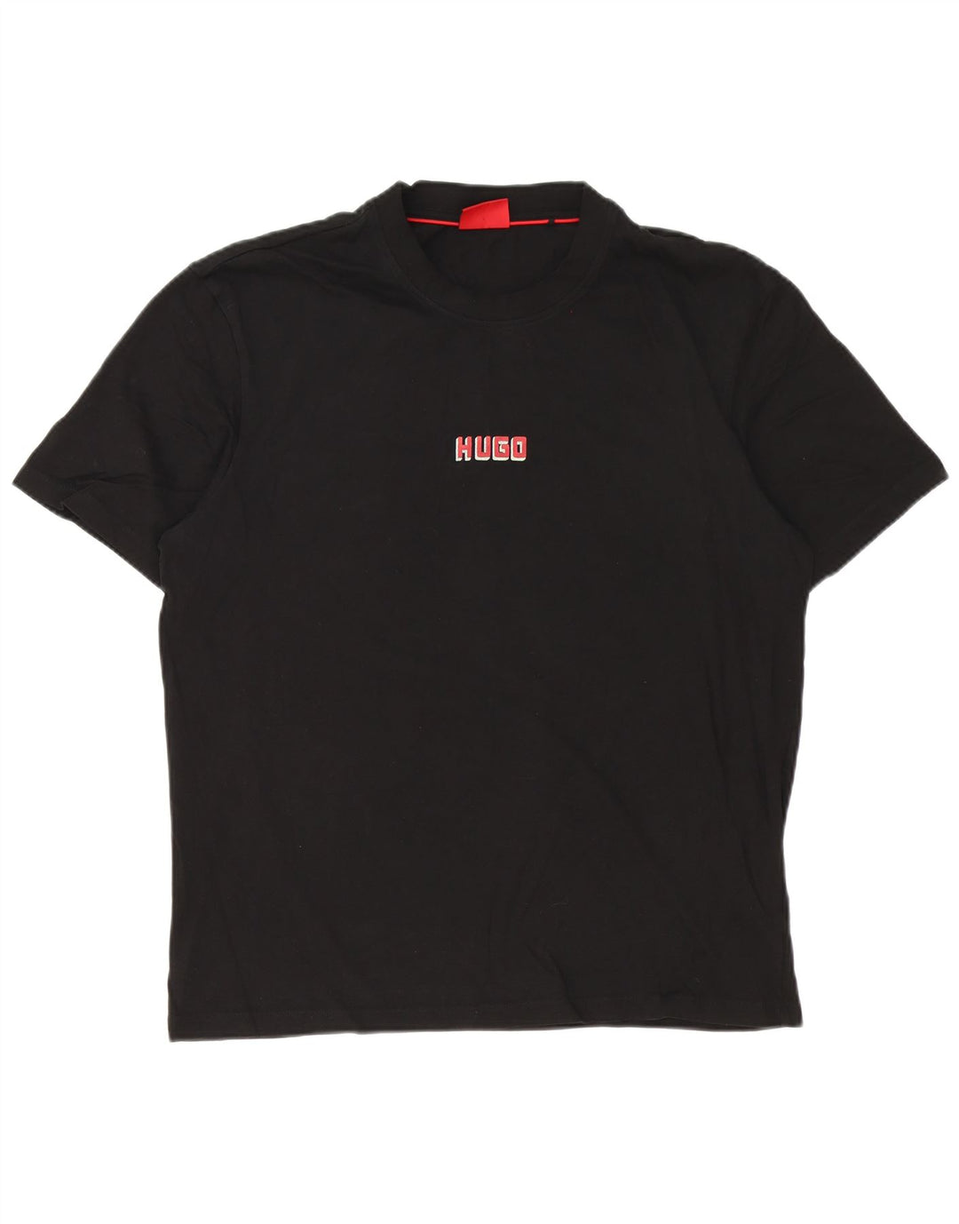 Męska koszulka z grafiką Hugo Boss, duża, czarna, bawełniana