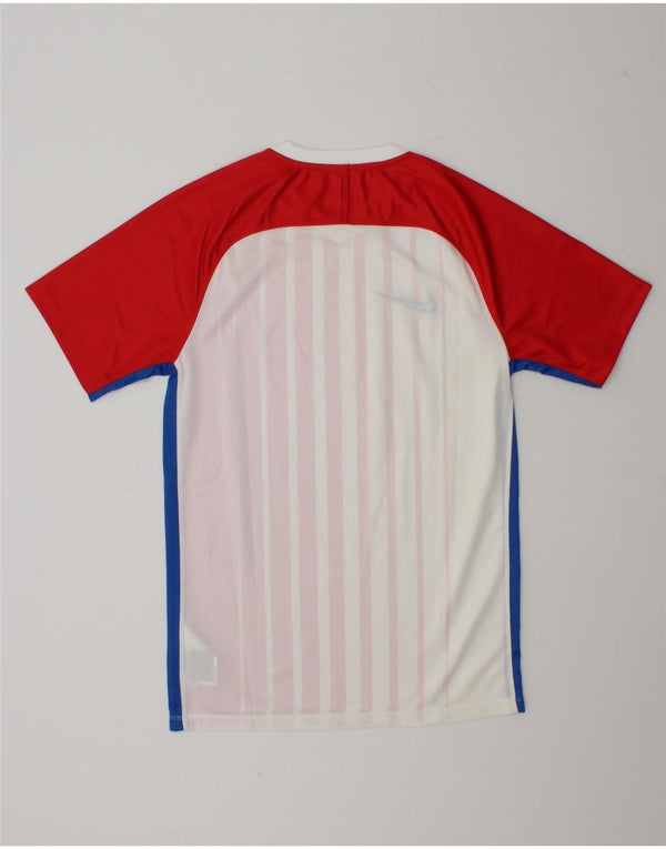 Męski T-shirt Nike Dri Fit z poliestru w małe czerwone paski
