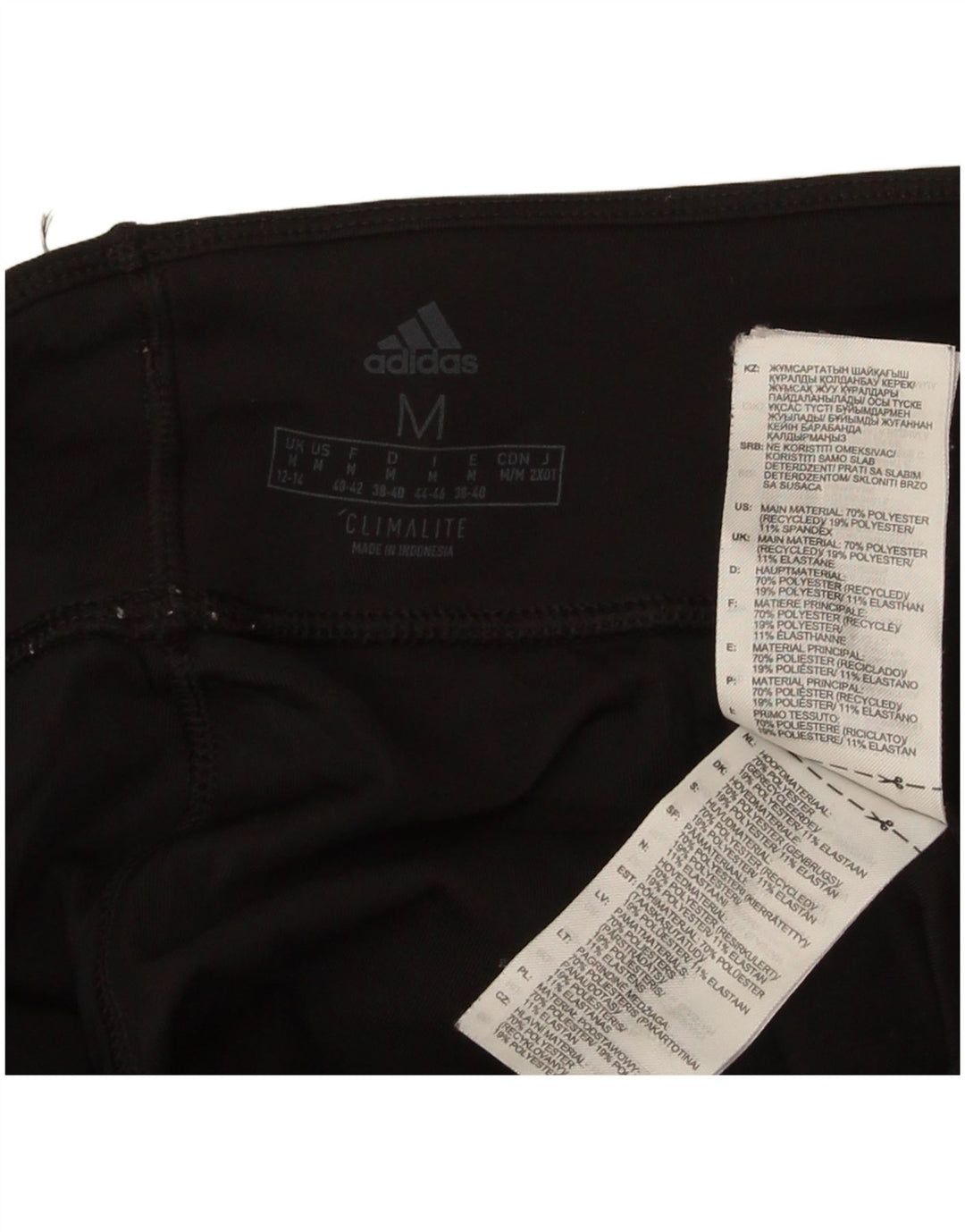 Damskie legginsy Adidas Climalite Capri UK 12/14 Średni czarny poliester