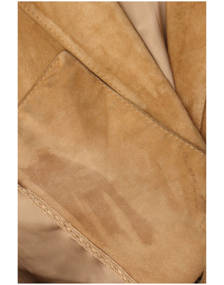 Vintage damska marynarka zapinana na 2 guziki, UK 14, średni brąz