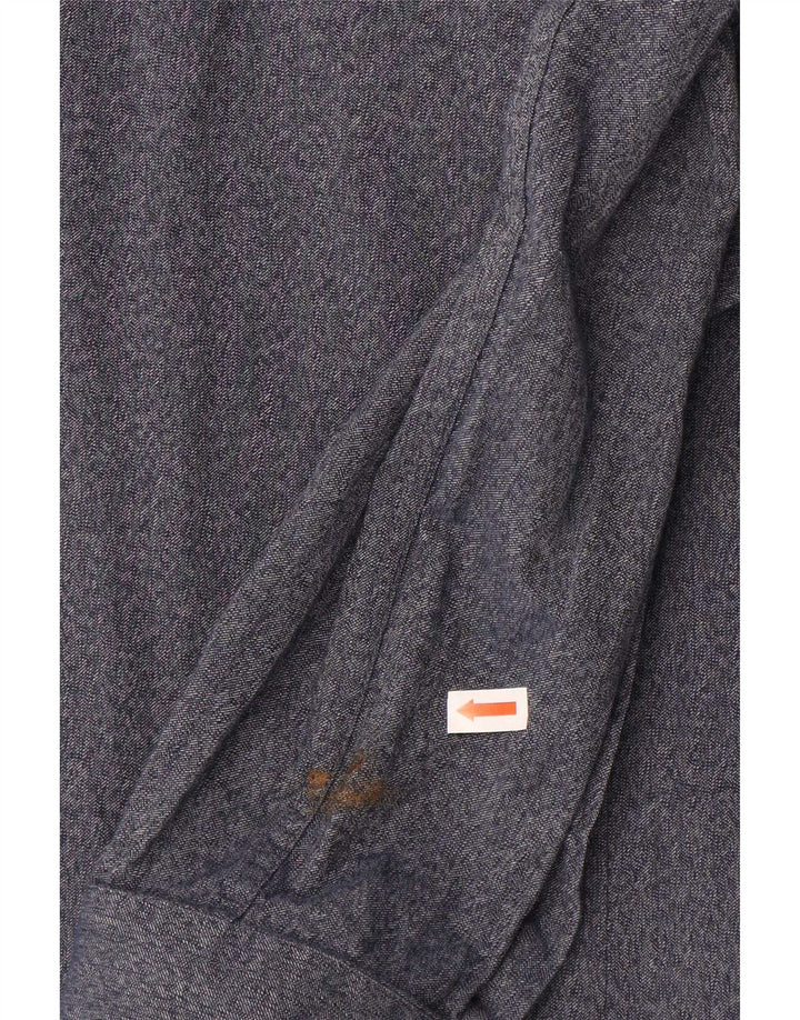 Koszula męska Reiss Slim Fit, średnia, granatowa, bawełniana