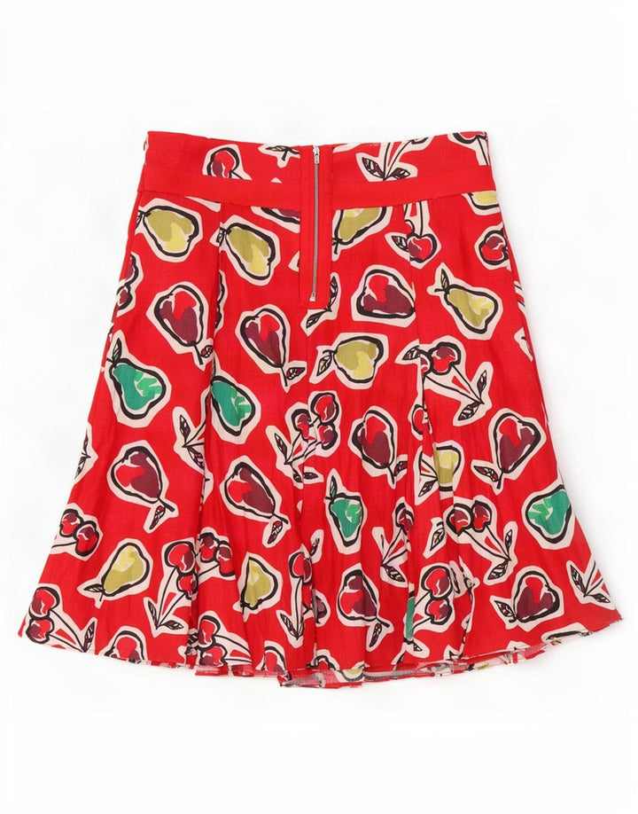 Damska spódnica Hobbs z grafiką w kształcie litery A UK 12 Medium W32 Red Flax