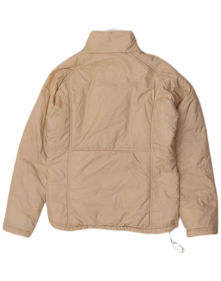 Damska ocieplana kurtka Adidas UK 16, duża, beżowa, poliamidowa