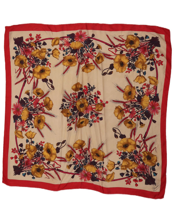 Gucci Damski graficzny kwadratowy szalik w jednym rozmiarze, wielokolorowy, kwiatowy projektant